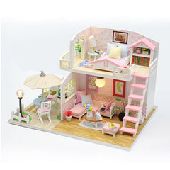 Pink Loft Dollhouse Miniature House Kit