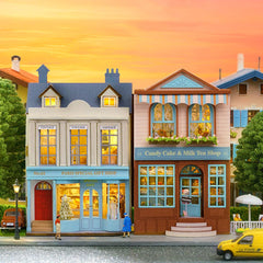 Candy Cake & Milk Tea Shop DIY Miniature House Kit