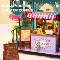 Flower & Coffee Tasting Room DIY Miniature Dollhouse