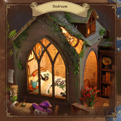 Spooky Magic Cottage DIY Miniature Dollhouse Kit