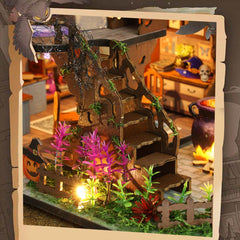 Spooky Magic Cottage DIY Miniature Dollhouse Kit