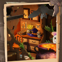 Spooky Magic Cottage DIY Miniature Dollhouse Kit