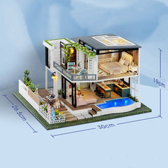 Garden Villa DIY Dollhouse Miniature Kit