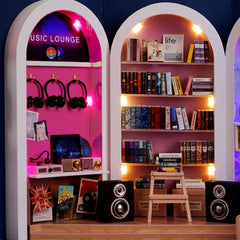 Book Cafe DIY Wooden Miniature House Kit