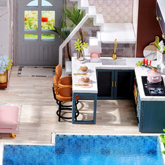 Garden Villa DIY Dollhouse Miniature Kit