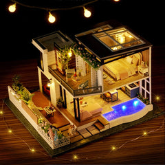 Garden Villa DIY Dollhouse Miniature Kit