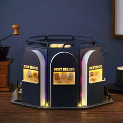 Book Cafe DIY Wooden Miniature House Kit