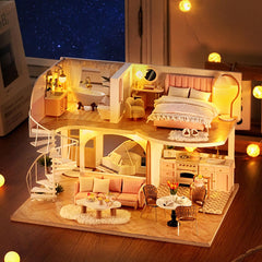 Spiral Staircase Loft DIY Miniature House Kit