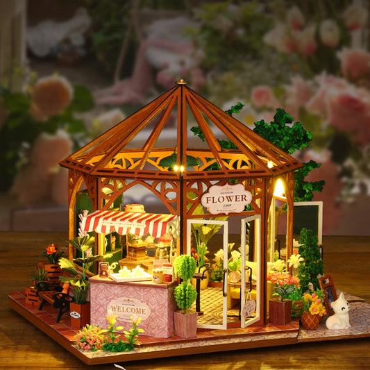Flower Shop DIY Wooden Dollhouse Kit