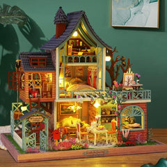 Jungle Resort DIY Wooden Miniature House Kit
